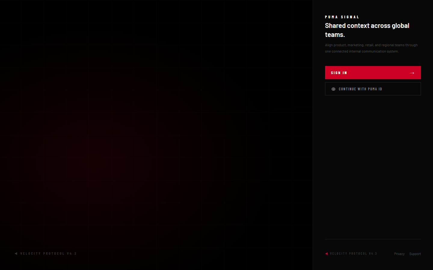 Original concept landing on pumasignal.netlify.app