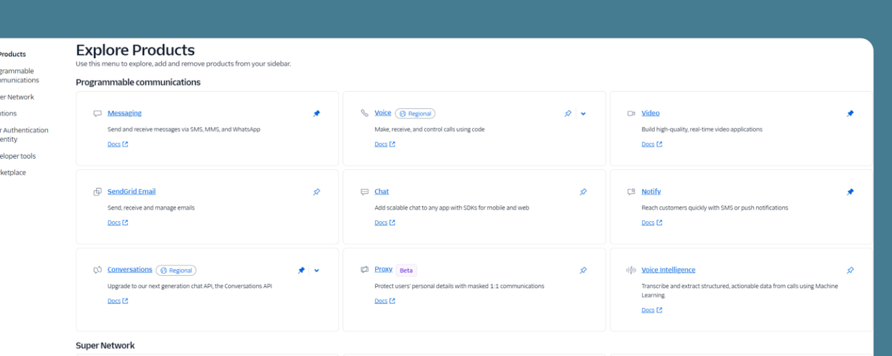 Twilio product discovery, existing