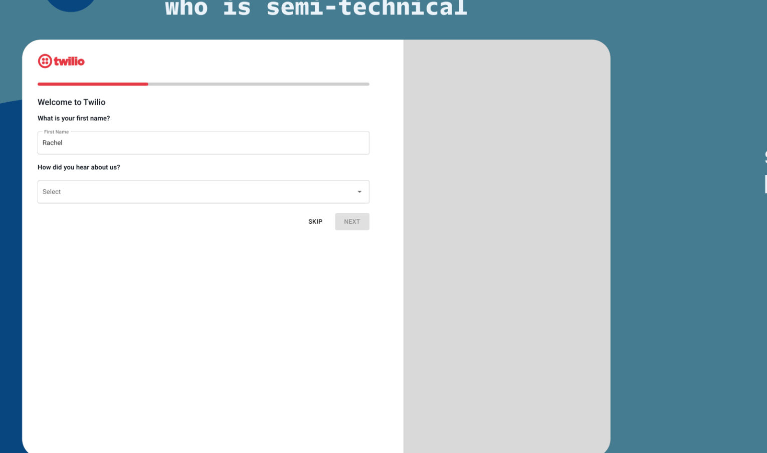 Onboarding step 2, verify