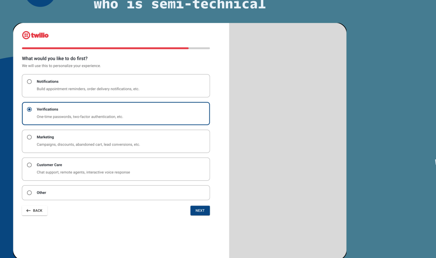 Onboarding step 4, what would you like to do first