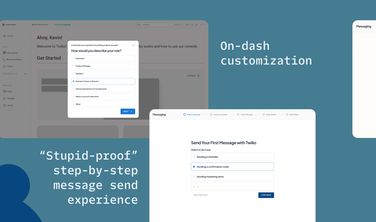 Onboarding step 8, first successful call